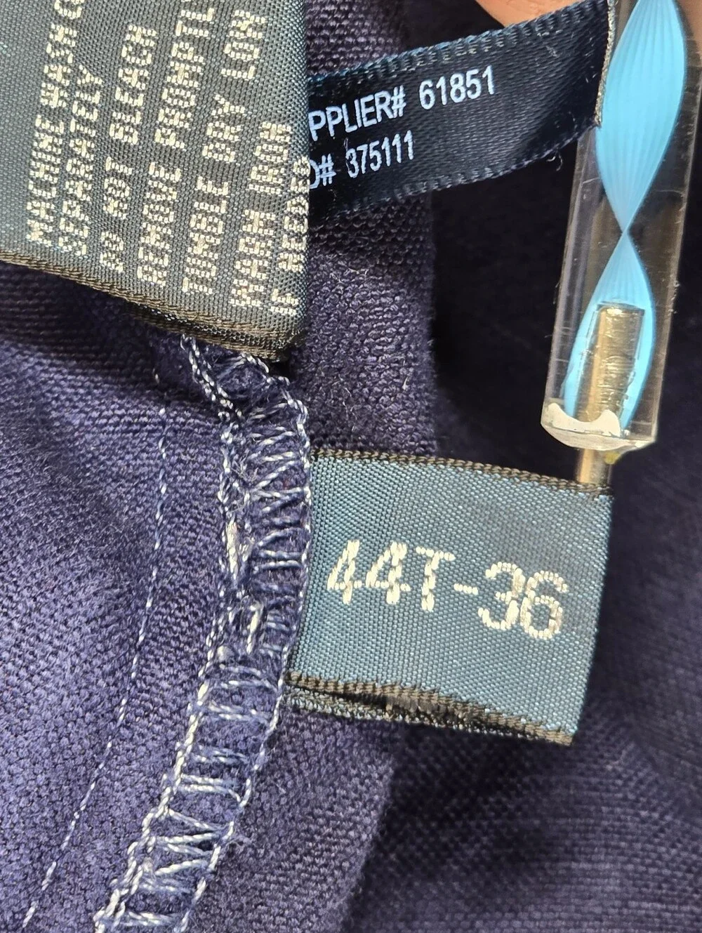 Polo Ralph Lauren Mens 44x36 Blue Linen Blend Casual Pants Straight Leg Navy